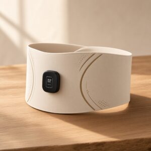 Beige EMS heat wrap with a black wireless controller