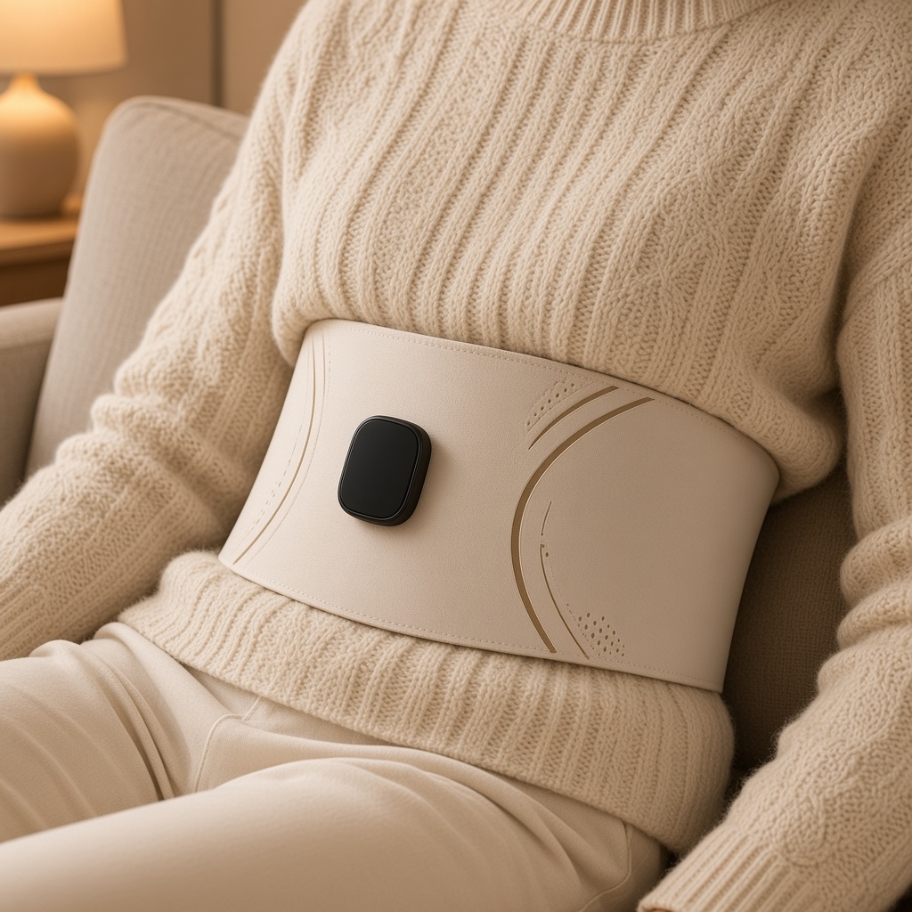 PulseHeat wrap worn around the waist